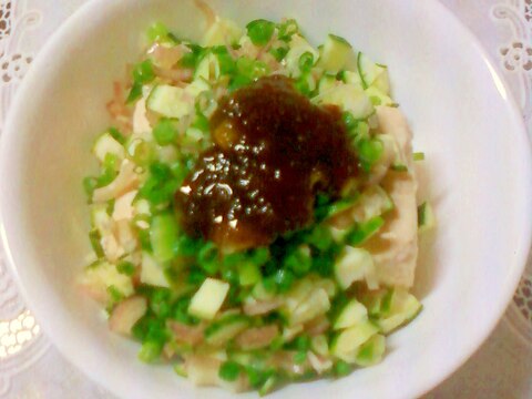 ☆具沢山！野菜刻みトッピングの塩麹漬け豆腐☆*:・